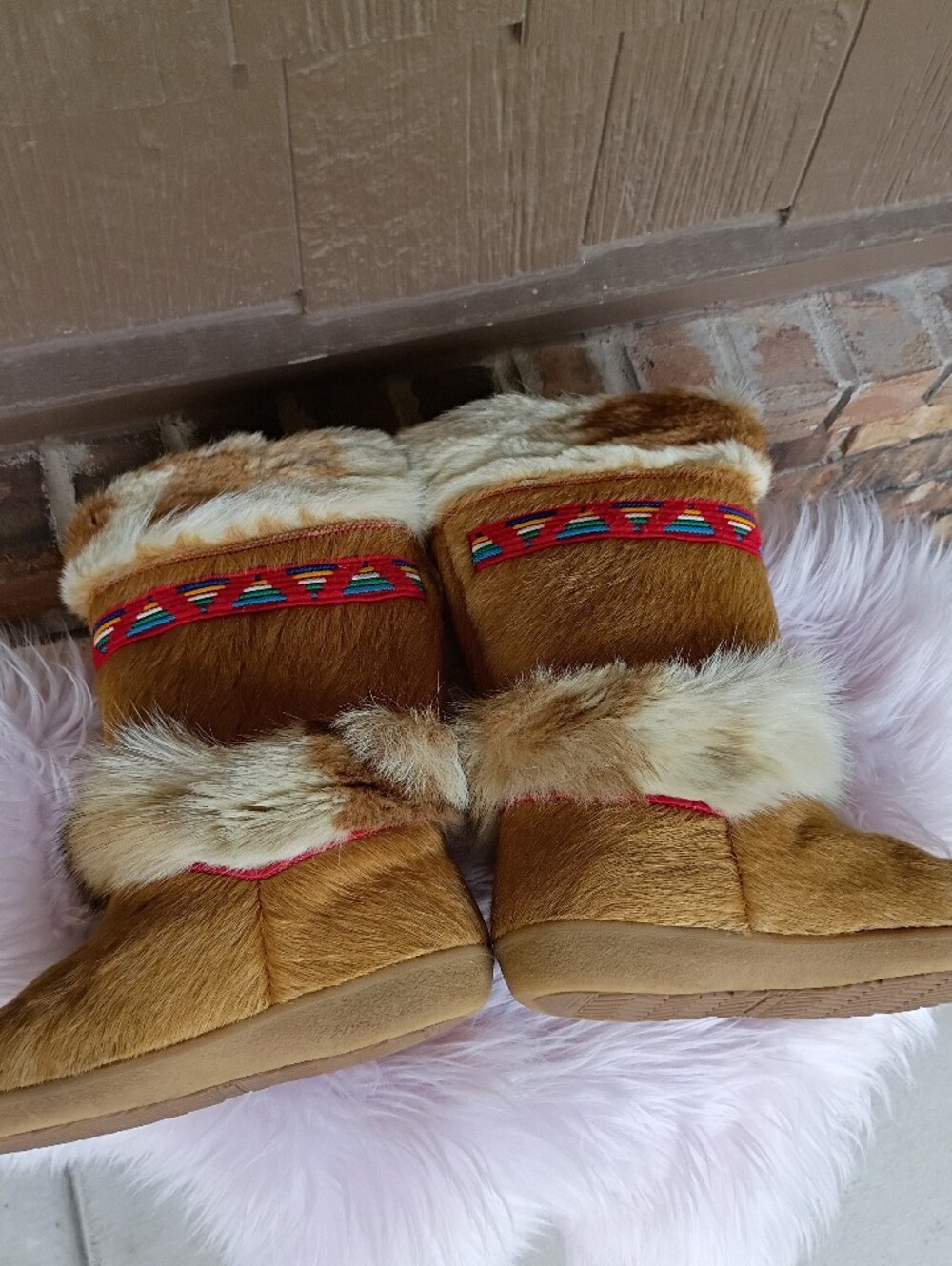 Tecnica Southwestern Apres Ski Goat Hair Fur Winter Snow Boots Made in Italy 42 - Picture 2 of 16